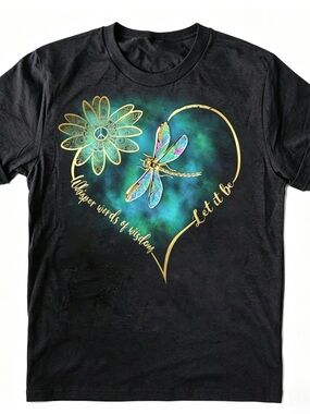 Whisper words of wisdom let peace signal let it be Women Men T-shirt Unisex